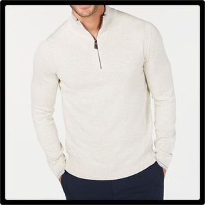 ❤️❤️ Michael Kors 100% Ribbed Cotton Quarter Zip Shirt Med